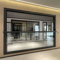 Ventana Eléctrica Vertical Antirrobo con Elevación Motorizada, Vidrio Templado, Acero Inoxidable, Control Remoto Inteligente para Sala de Estar y Dormitorio