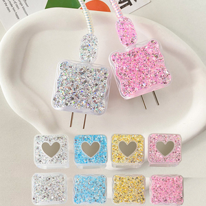 Custodia Honatop Wave per <span class=keywords><strong>iPhone</strong></span> 14plus protezione cavo dati 13/<span class=keywords><strong>11</strong></span>/12 carica testa 18W/20W custodia morbida Glitter - Product Image 2