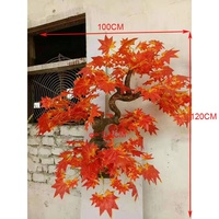 Mini artificielle automne japonais érable rouge avec branches et feuilles bonsaï à vendre