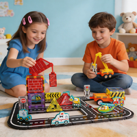Bloques de Construcción Magnéticos para Ingeniería de Construcción de Carreteras de 7.5CM, 58 y 80 Piezas, Juguete Educativo STEM DIY para Niños, Venta al Por Mayor