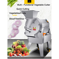 Máquina trituradora de verduras comercial, máquina cortadora automática de pepino, manzana, cebolla, fruta, verduras, cortadora