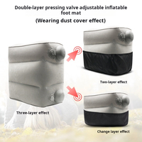 Nouveau repose-pieds gonflable portable YX 2025 pliable et réglable en peluche résistant aux hautes températures pour les voyages en avion et l'extérieur