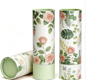 Boîte cylindrique d'emballage cosmétique écologique personnalisée, adaptée aux parfums, aux bougies, aux crèmes pour le visage et aux produits de beauté - Product Image 1