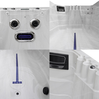 Filtres à sable en fibre de verre pour piscines acryliques modernes, spas extérieurs Balboa, échelles en acier inoxydable, usage villa et hôtel, garantie 5 ans