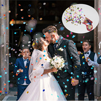 Pistolet lance-confettis créatif gonflable pour fête d'anniversaire, jouet pyrotechnique portable en forme de pistolet, idéal pour les fêtes et événements.