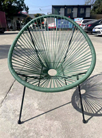 Chaise de jardin minimaliste, chaise Acapulco durable, ensemble bistrot, mobilier de conversation pour patio, fauteuil de jardin extérieur