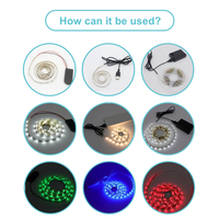 Bande LED COB à haut lumen 110-120 lm/W, 6 mm, 8 mm, 528 LED, barre lumineuse souple et flexible, blanc chaud, blanc froid, DC12V, DC24V