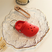 Porte-clés en mousse EVA 3D miniature, sandale de plage en plastique, porte-clés en caoutchouc, décoration de chaussures Croc