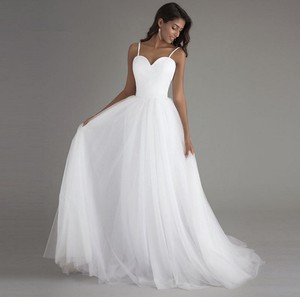 Robe de mariée légère pour femme, style coréen, nouvelle collection, avec petite traîne, style Mori rêveux, simple, en camisole - Product Image 3