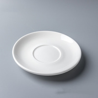 Tasse et soucoupe en porcelaine blanche écologique de 300 ml, tasse de barista pour l'art latte, vente en gros pour les cafés