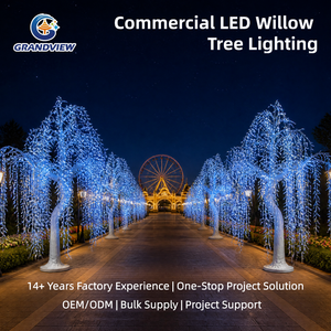 Éclairage commercial LED pour arbre <span class=keywords><strong>saule</strong></span> <span class=keywords><strong>pleureur</strong></span>, arbre artificiel lumineux pour parc à thème, complexe hôtelier, jardin, décoration paysagère - Product Image 1