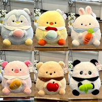 Peluches personnalisées pour machines à grue, 7 et 8 pouces, avec cordon, rembourrées en coton PP, pour mariages, carnavals et parcs d'attractions (douilles de jeu)