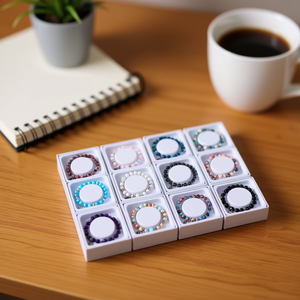 Bracciale in Acciaio Inossidabile da 8mm con Pietre Naturali PULSERA - Product Image 3