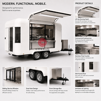 Cocina Móvil Comercial de Acero Inoxidable Cogsun con Ventanas Plegables y Camión con Campana Extractora
