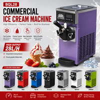 Mini distributeur intelligent de glace molle - Machine à crème glacée durable en acier inoxydable 110V/220V disponible en 9 couleurs vibrantes