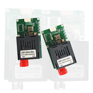 Transceptor de Video de Fibra Óptica TTL de 60KM 1310nm 1550nm, Mini Transceptor de Fibra Óptica de 0-5 Dbi, Conversor de Medios de Video de Fibra Óptica - Product Image 1