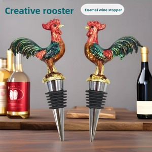 Tappo per Bottiglia di Vino a Forma di Gallo in Lega di Zinco e Acciaio Inossidabile - Conservatore Riutilizzabile per Vino e Champagne - Product Image 3