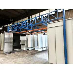 Walk-in Powder Coating Spray Booth With Electrostatic Powder Coating Machine and Powder Curing oven