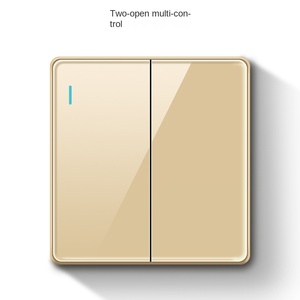 Interruptores y enchufes de pared eléctricos de placa de vidrio acrílico de lujo de oro moderno estándar del Reino Unido para el hogar - Product Image 6
