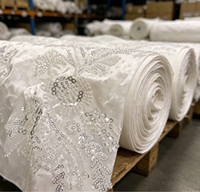 Tissu en velours tissé épais brodé 3D papillon pour robe, manteau et textile de maison femme – Printemps, Automne, Hiver