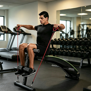 <span class=keywords><strong>Corde</strong></span> de traction universelle <span class=keywords><strong>pour</strong></span> fitness avec poignées en mousse, compatible avec la plateforme vibrante, le stepper et l'appareil d'entraînement abdominal - Product Image 3