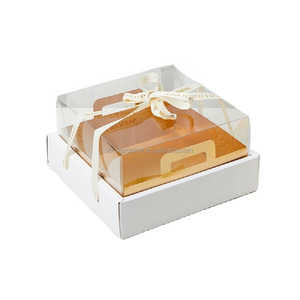 Boîte d'emballage pour gâteaux à quatre palais et à <span class=keywords><strong>neuf</strong></span> palais, boîte à dessert, boîte à fruits pour pique-nique, plateau à découper, boîte en papier avec couvercle en plastique transparent - Product Image 4