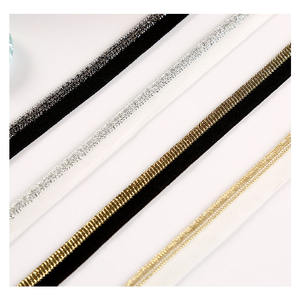 Cinta Elástica de Spandex con Rayas Metálicas Brillantes, Cinta Jacquard Personalizada para Cinturillas de Ropa Interior, Adornos de Ropa y Decoración de Pantalones - Product Image 2