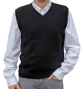 Suéter personalizado <span class=keywords><strong>de</strong></span> lana <span class=keywords><strong>de</strong></span> <span class=keywords><strong>alpaca</strong></span> sólida <span class=keywords><strong>para</strong></span> <span class=keywords><strong>hombre</strong></span>, OEM 12gg <span class=keywords><strong>para</strong></span> cuello <span class=keywords><strong>de</strong></span> polo, prendas <span class=keywords><strong>de</strong></span> punto sin mangas transpirables y antiencogimiento <span class=keywords><strong>para</strong></span> invierno - Product Image 1