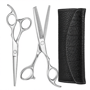 Juego de Tijeras de Peluquería Profesionales de Acero Inoxidable para Salón y Barbería, Tijeras de Entresacar con Punta Afilada y Mangos de Acero - Product Image 4