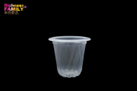 Mini-gobelets en gelée personnalisés, transparents, formes variées, ouverture ronde, pour petits desserts, emballage jetable, vente en gros disponible
