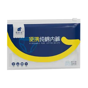 Roupa íntima triangular de algodão descartável reutilizável para viagens diárias, popular antibacteriana de venda quente para jovens