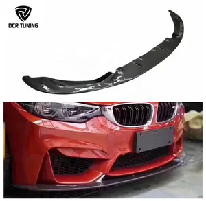 Lèvre avant en Fiber de carbone F80 Style 3D pour M3 F80 berline M4 F82 coupé F83 cabriolet 2014-2020