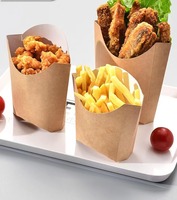 Boîte d'emballage en papier pour frites à emporter, cône en papier pour la cuisson de gaufres en gros pour les fêtes