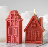 J-5227/8/9 bricolage 3D maison Silicone bougie moule 3D aromathérapie diffuseur pierre compagnon cadeau à la main savon colle moules décor à la maison