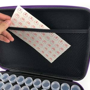 60 Flessen Diamant Schilderij Accessoires Container Opbergtas Doos Draagtas Diamant Gereedschap Handtas Met Pen - Product Image 3