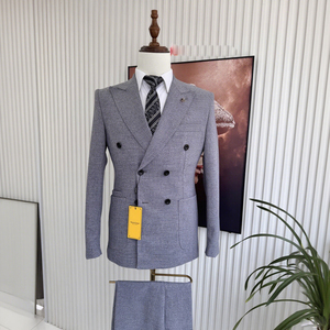 Set <span class=keywords><strong>smoking</strong></span> da <span class=keywords><strong>uomo</strong></span> di alta qualità pantaloni Blazer Slim Fit monopetto per eventi speciali da sposo, comprese taglie forti - Product Image 2