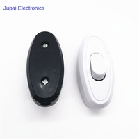 Interrupteur de lampe de chevet petit câblage lampe de table à main ventilateur électrique appareils ménagers bouton ligne unique noir blanc 250VAC
