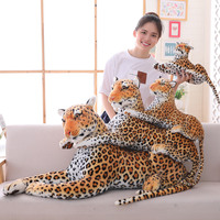 Peluche Léopard Simulation Poupée de Chiffon Léopard Panthère Ornements PP Anniversaire Enfants Coton Cadeau Garçons Tigre Unisexe 10 Pcs