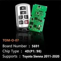 Tablero CK Serie TOM TOM-O-07 # Control Remoto Universal Inteligente para Auto OLIVER 5691, PCB 4D, para Sienna 2011-2020