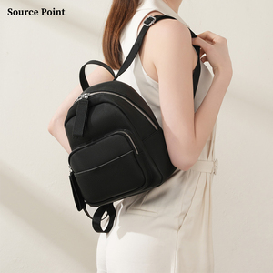 <span class=keywords><strong>Sac</strong></span> à dos mini pour femme en <span class=keywords><strong>cuir</strong></span> <span class=keywords><strong>de</strong></span> vachette grainé avec logo personnalisé OEM ODM, double fermeture éclair, <span class=keywords><strong>sac</strong></span> à <span class=keywords><strong>bandoulière</strong></span> décontracté pour tous les jours - Product Image 1