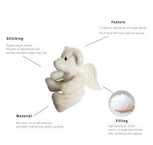 Orsacchiotto Angelo in <span class=keywords><strong>Peluche</strong></span> Personalizzato con il Tuo Design, Produzione OEM ODM Certificata CE CPC - Product Image 6