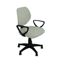 Housse de chaise de bureau en tissu extensible tricotée, extensible, universelle, avec fente de patron, Style moderne et minimaliste, pour ordinateur