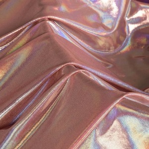 Tissu extensible en <span class=keywords><strong>spandex</strong></span>/polyester métallisé écologique imprimé holographique, imperméable, coupe-vent, tricoté chaîne, pour vêtements de sport - Product Image 3