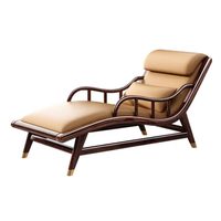 Nouveau fauteuil inclinable en bois massif de style chinois, chaise longue de détente pour la maison, fauteuil simple pour la sieste dans le salon, fauteuil pouf pour balcon