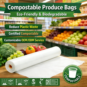 Biologisch Abbaubare Obst- und Gemüsebeutel Großpackung Kompostierbare Beutel 600 Stück BPI AS5810 AS4736 Kompostierbare Beutel OEM Ecopro - Product Image 2
