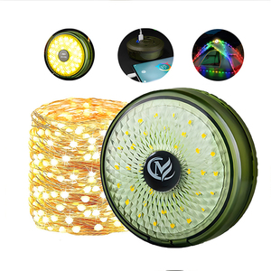 Cắm trại chuỗi ánh sáng có thể thu vào cắm trại chuỗi đèn không thấm nước vườn đĩa ánh sáng cho lều trang trí nội thất - Product Image 2