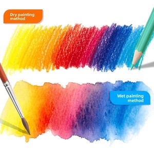 Crayons <span class=keywords><strong>de</strong></span> <span class=keywords><strong>couleur</strong></span> aquarellables <span class=keywords><strong>Faber</strong></span>-<span class=keywords><strong>Castell</strong></span>, 24/48/72 couleurs, boîte en fer rouge professionnelle soluble dans l'eau, pour <span class=keywords><strong>dessin</strong></span> à la main, niveau élémentaire - Product Image 3