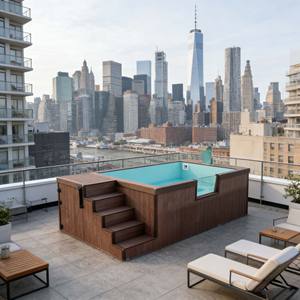 Piscina portátil, piscinas rectangulares de fibra de vidrio, piscina de inmersión - Product Image 2