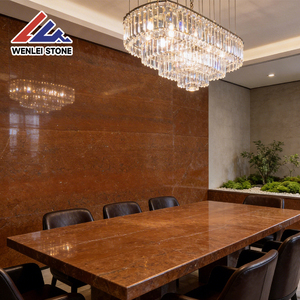 Losas de Mármol Rojo Marrón Pulido Directamente de Fábrica Wenlei para Proyectos de Decoración de Interiores - Product Image 5