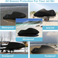 Housse de jet ski 3 places de qualité supérieure, résistante aux UV, de qualité marine, avec 2 aérations, améliorée, robuste, en tissu 420D imperméable.
